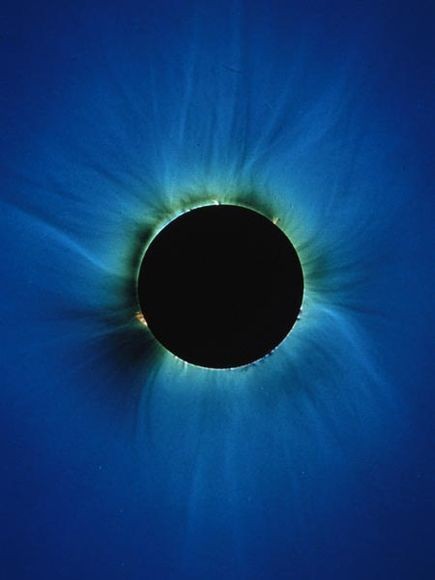 Total solar eclipse. The atmospheric effects resem...