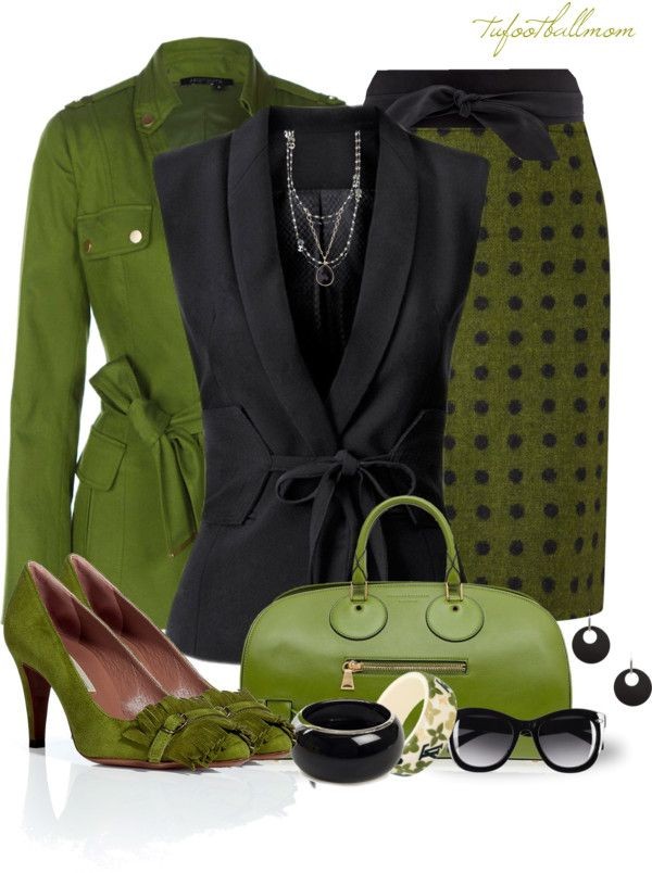 "Black and Green" by tufootballmom on Polyvore