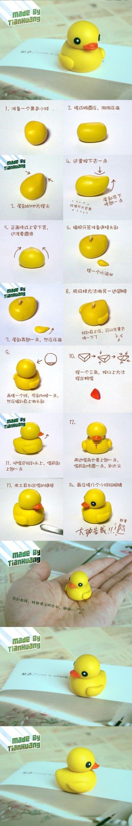 How to make a fondant rubber ducky