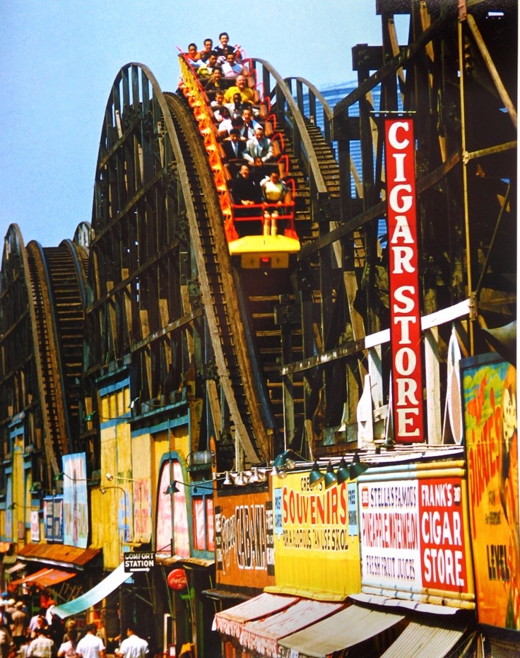 "Thunderbolt Roller coaster, Coney Island, NY, c.1...
