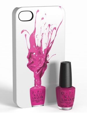 How cool is this nail polish splatter #OPI Phone C...