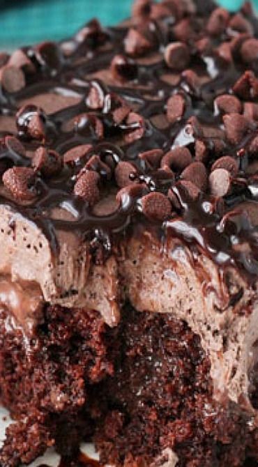 Chocolate Poke Cake- I might just use this recipe...