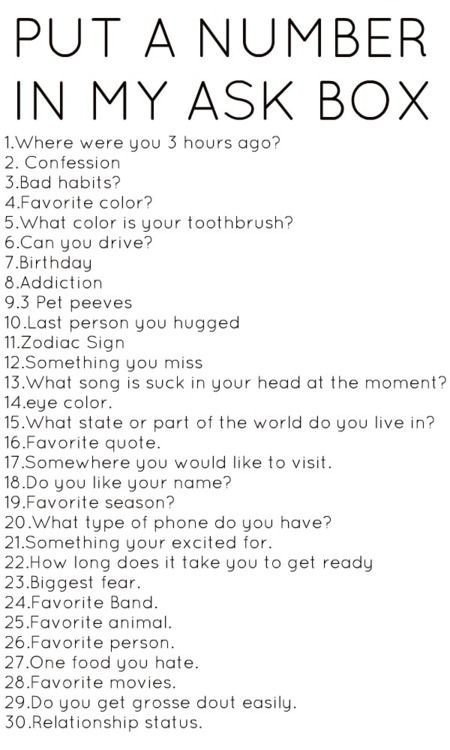 good questions, maybe for a date and stuff.