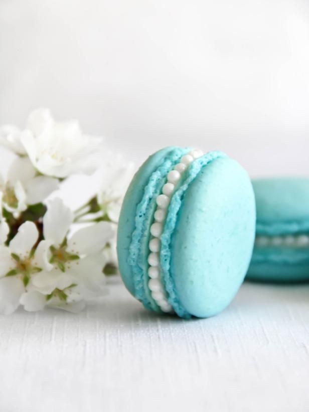 Tiffany-Blue Macarons With Orange Blossom Buttercr...