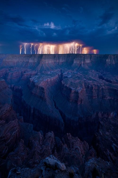 lightning storm, Grand Canyon