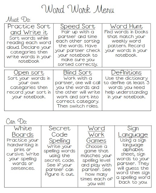 Words Their Way Ideas; very easy to tweak and do t...