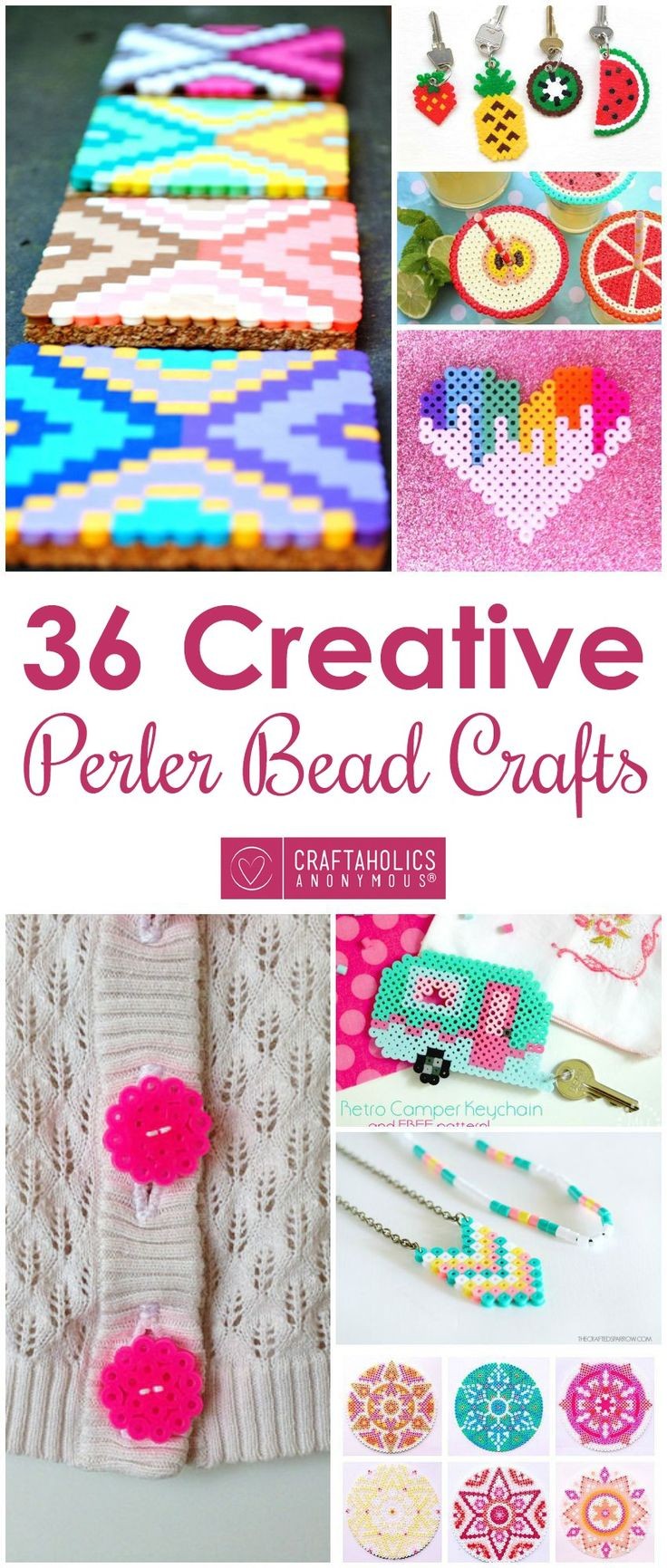 36 Perler Bead Craft pattern ideas and tutorial on...