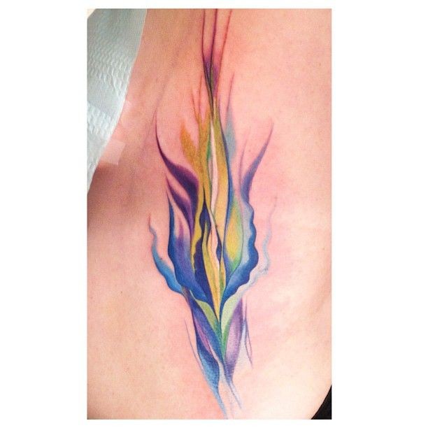 Amanda Wachob tattoo. watercolour flower I do love...