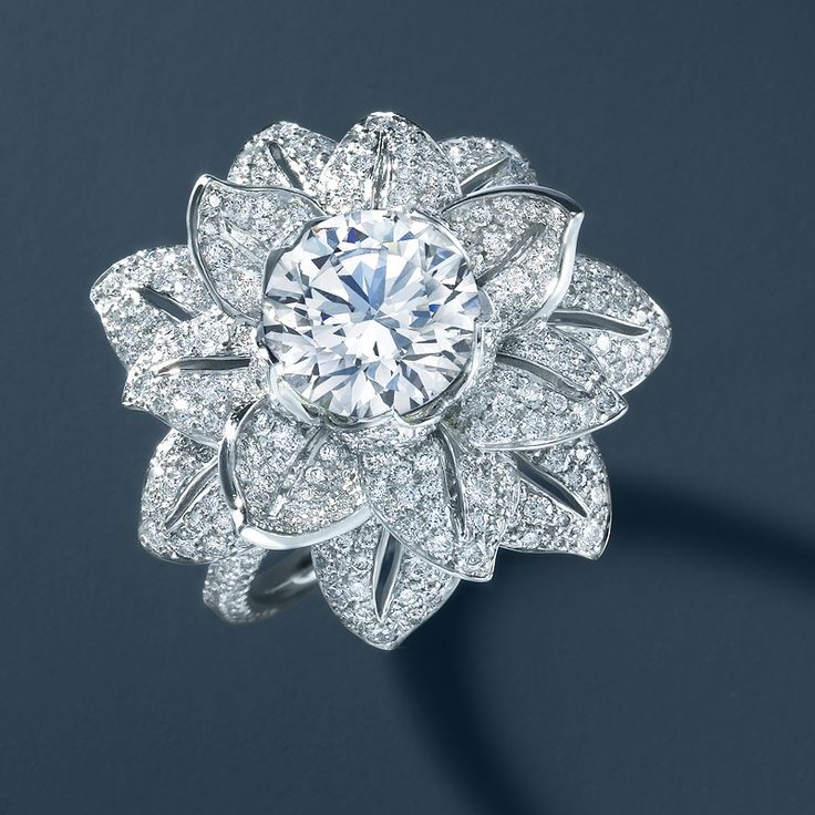 Diamond flower ring. From The Great Gatsby Collect...