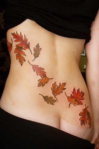 I kind of like the placement of this leaf tattoo