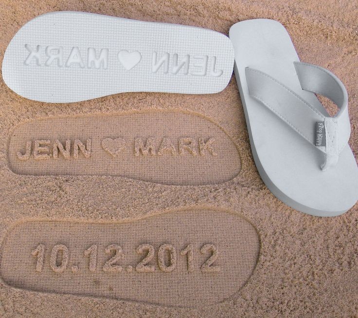 Really cute idea.  Custom Wedding Sandals for a be...