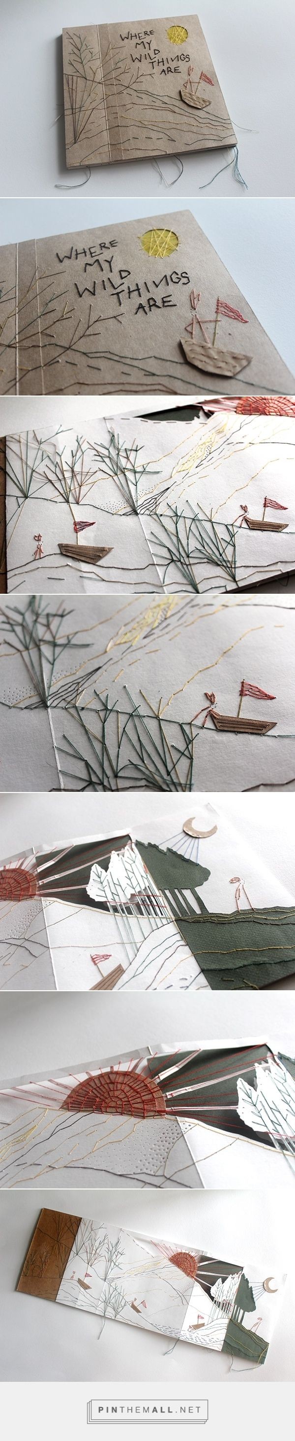 Serene Ng: stitched paper book illustration