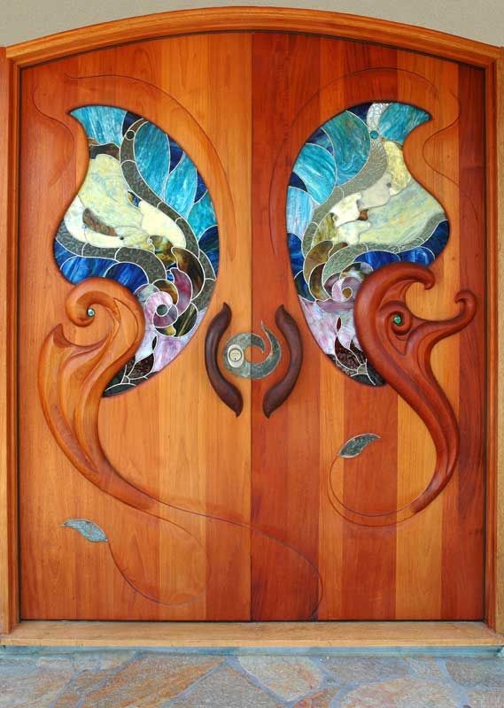 lovely door with stained glass insert-Lance Jordan...