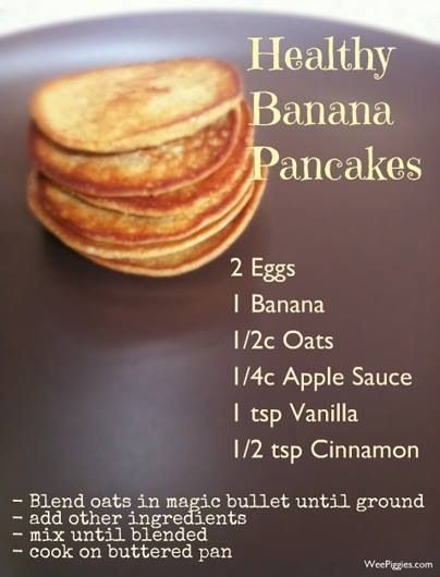 Oatmeal Banana Pancakes [I wonder if substituting...