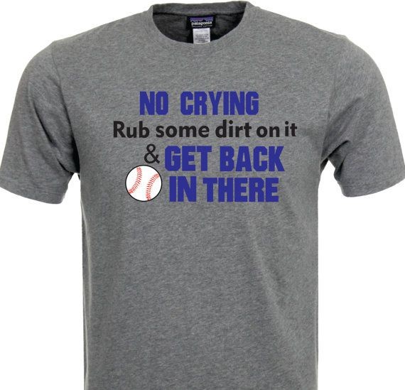No Crying Baseball TShirt by TShirtNerds on Etsy,...