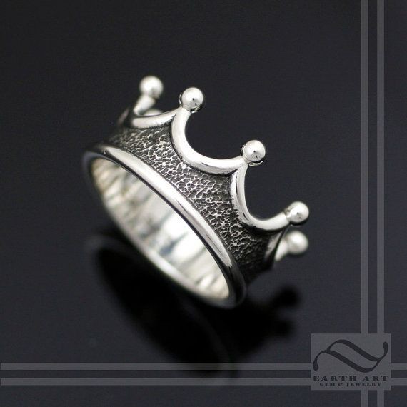 Mens Crown Ring  Choose your metal by mooredesign1...