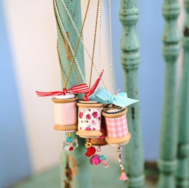 14 Days of Love- Sweet Vintage Spool Necklaces. Wi...