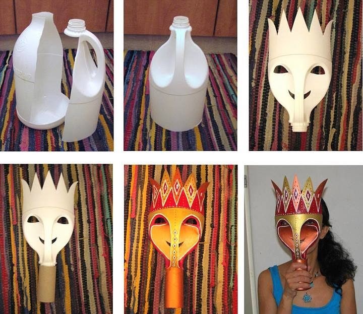 EL MUNDO DEL RECICLAJE: DIY máscara de Carnav...
