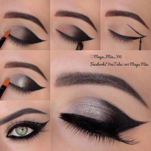 Switch grey for bright colours and a nude lip for...