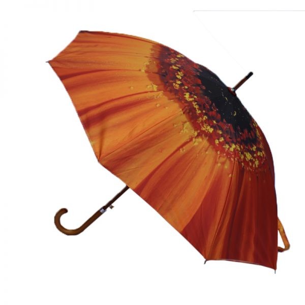 Orange Flower Umbrella - Double Canopy / Auto Open...