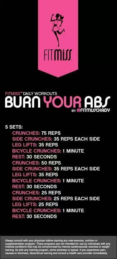 Burn up your Abs with this Abs Challenge! Re-pin n...