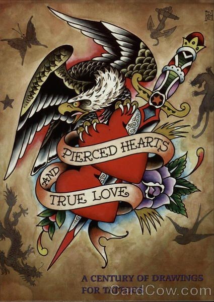 Pierced Hearts and True Love Don Ed Hardy Pop Art