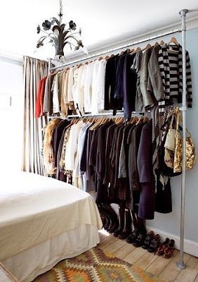 make "closet" space:  i have done this for   a a f...