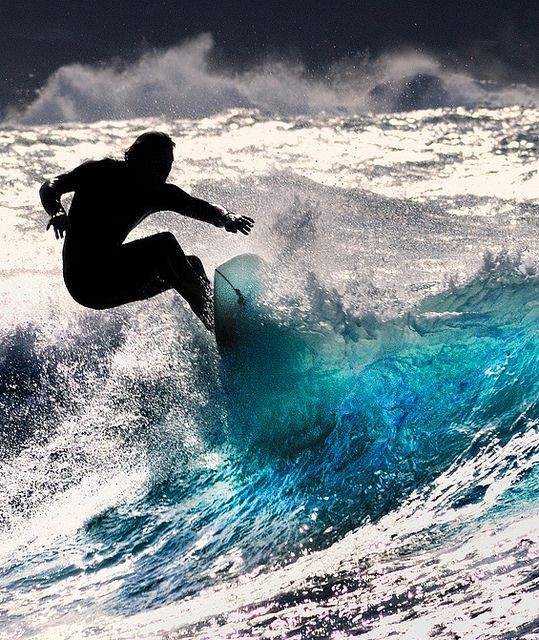 Surfer shredding a wave + art photograph + black a...