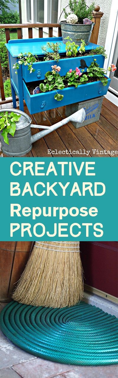 Creative Backyard Repurpose Projects - love the ga...