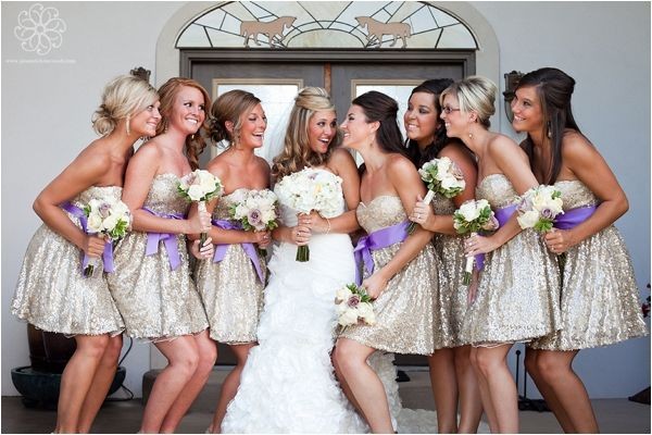 sparkly bridesmaids dresses..super cute!