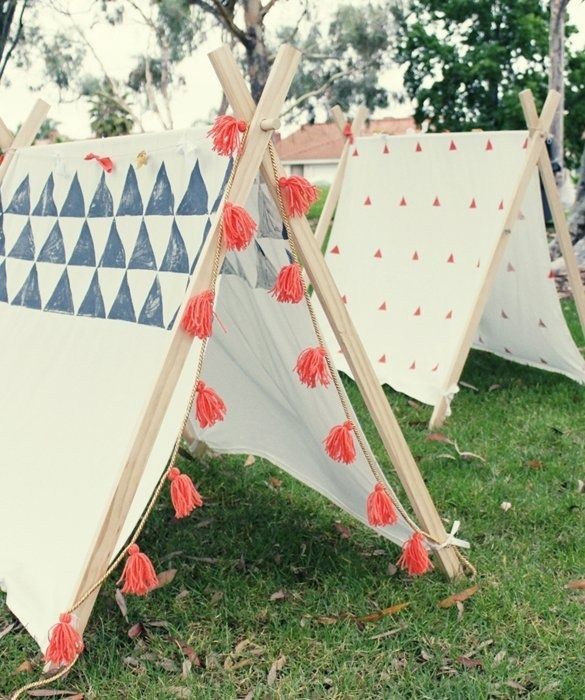 Build a teepee. | 31 DIY Ways To Make Your Backyar...