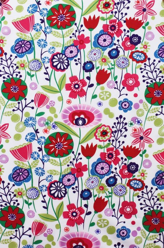 Kaori Floral Indochine Fabric  Bright Floral by sp...