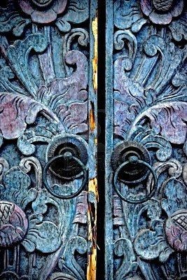 Carved doors, Madura, East Java. An extremely subt...