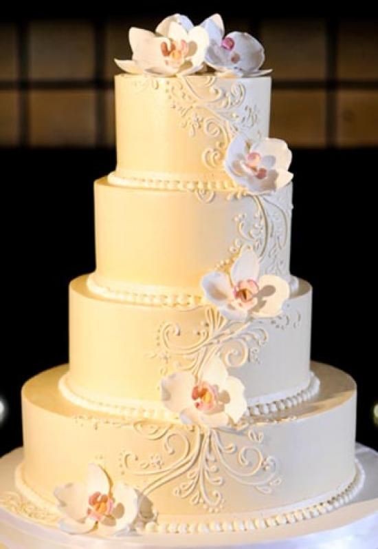 The Mandy-  Buttercream wedding cake with sugar or...