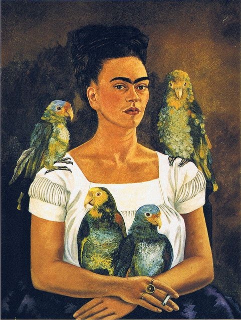 Frida Kahlo - Me and my parrots, 1941 | Flickr - P...