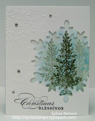 Snowflake die Lovely as a Tree stamp