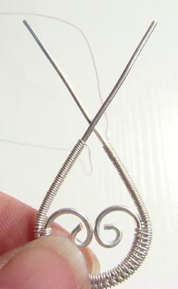 Bernadette wire jewelry earrings - TUTORIAL  Step...