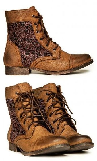 cute boots! The lace insert panel really makes the...