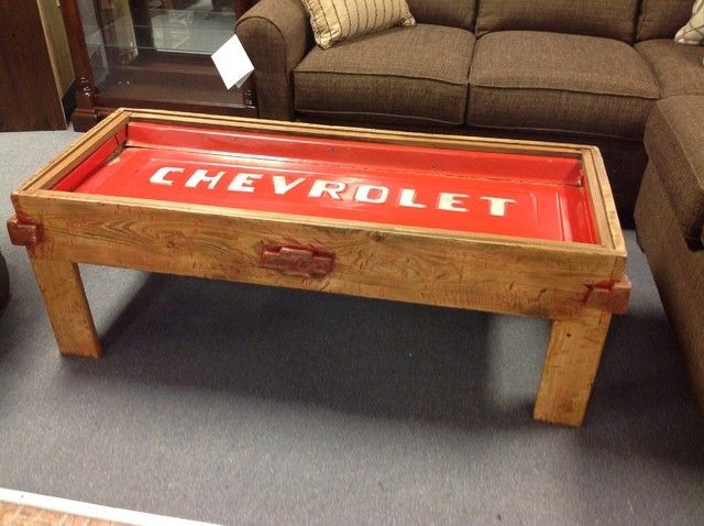 chevrolet tailgate coffee table | rustic-chevy-tai...