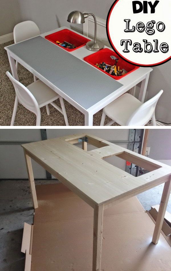DIY Lego table made from IKEA Ingo Dining Table an...