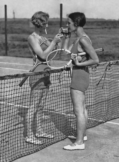 Tennis players, 1930s.