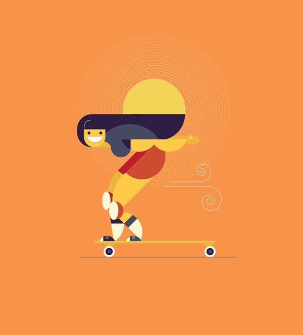 Skater girl by Dylan Jones, via Behance
