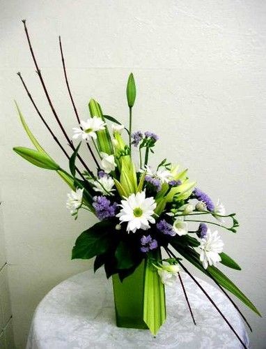 flower arrangement is one I would have in my home...