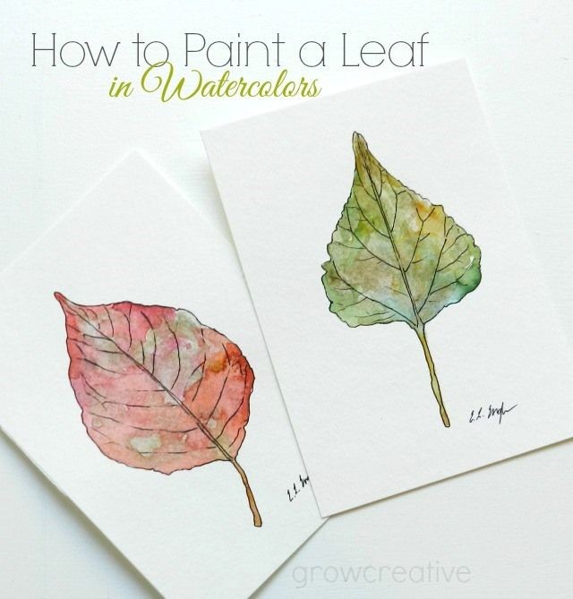How to Paint a Leaf in Watercolors