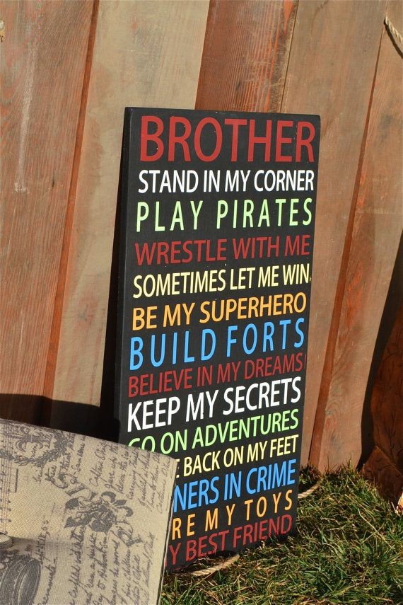 boys room signs brother signs boys bedroom by Desi...