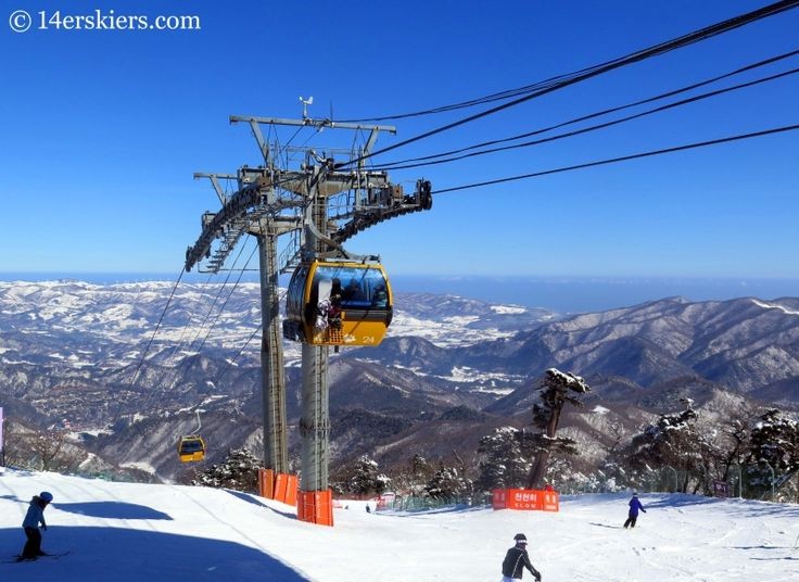 View from YongPyong, South Korea gondola.
