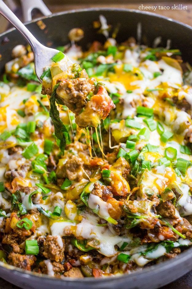 Cheesy Taco Skillet | 21 Low-Carb Dinners That Wil...