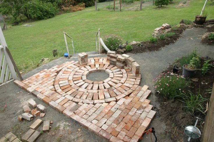 Use salvaged bricks for pathways and patios