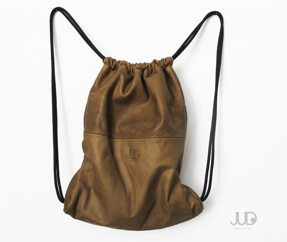 Washed leather backpack  tote bag  multiway bag...