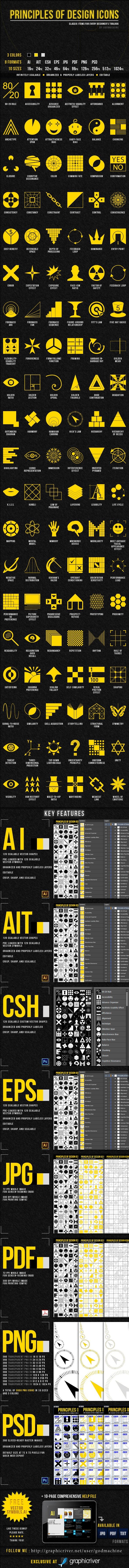 Principles of Design Icons by Jae Aquino, via Beha...